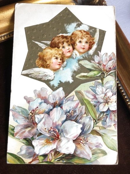画像2: Postcard 3人の天使 Nister (未使用) (2)