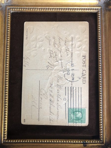 画像4: Postcard バレンタイン お花のドラムと天使 四葉 ハート (4)