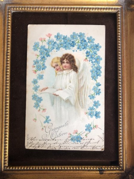 画像3: Postcard 忘れな草のお花と天使たち 1903年 (3)