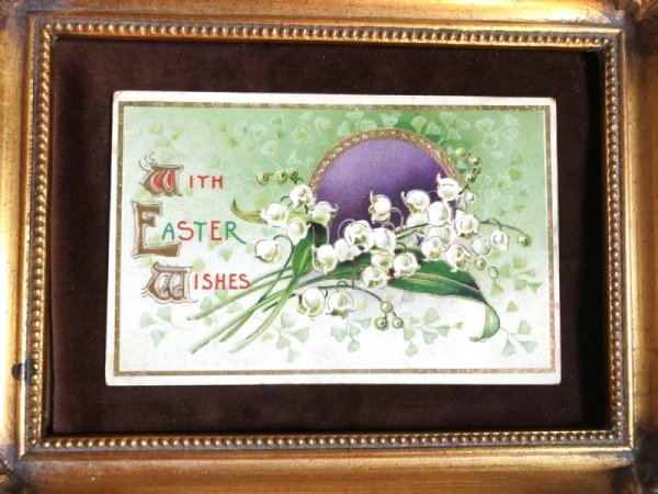 画像2: Postcard  イースター スズランのお花 1914年 (2)