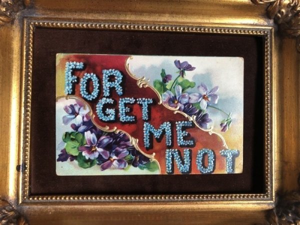 画像2: Postcard  スミレのお花  忘れな草のお花文字 FORGET ME NOT (2)