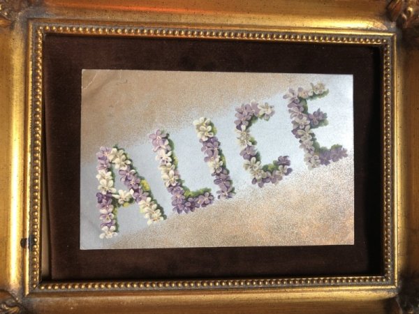 画像3: Postcard  スミレのお花文字 アリス ALICE イギリス1906年 (3)