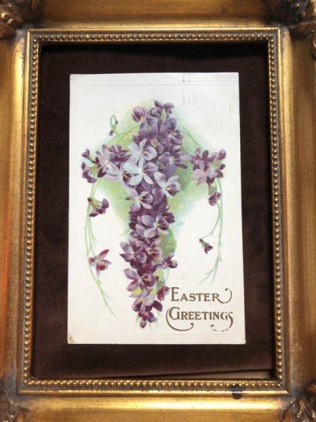 画像3: Postcard  イースター スミレのお花の十字架 (3)