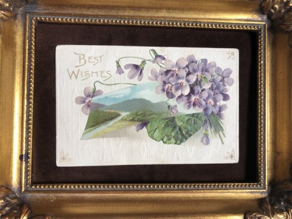 画像2: Postcard  スミレのお花と風景 (2)