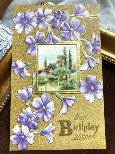 画像2: Postcard 　スミレのお花と風景　 (2)