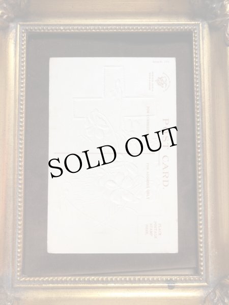 画像4: Postcard 　イースター　スミレのお花と十字架 （未使用） (4)