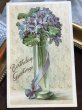 画像2: Postcard 　スミレのお花　アメリカ1910年 (2)