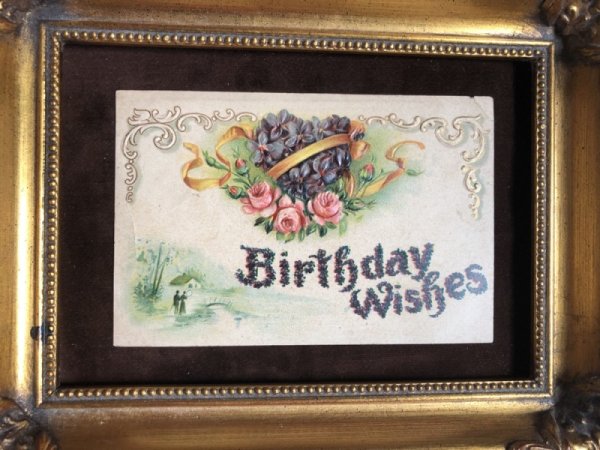 画像3: ▼SALE 500▼ Postcard  スミレと薔薇のお花 水辺を歩く2人  (3)