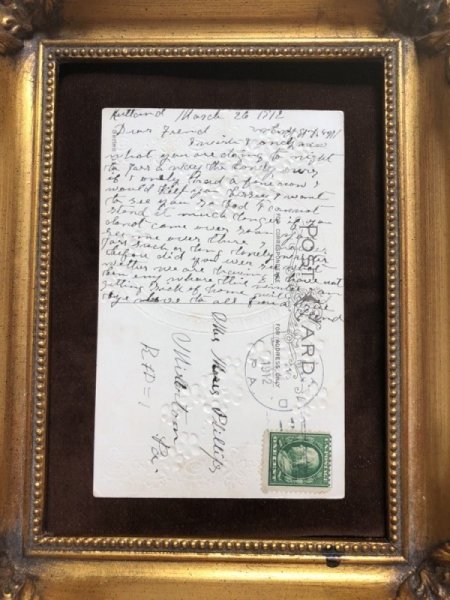 画像3: Postcard   忘れな草のお花と風景 アメリカ1912年 (3)