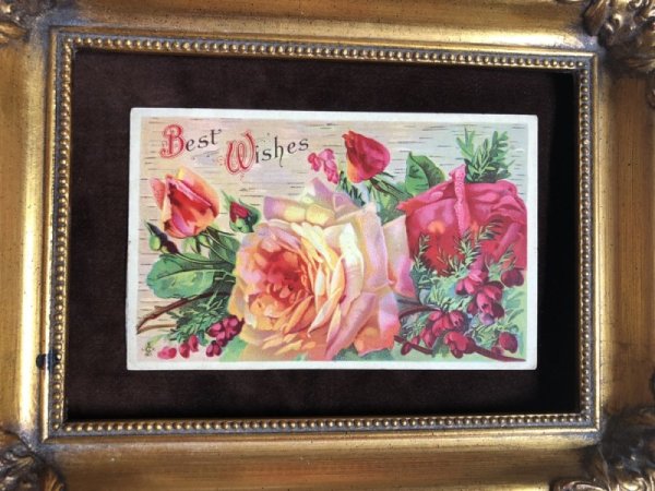 画像2: Postcard　薔薇のお花　アメリカ1914年 (2)