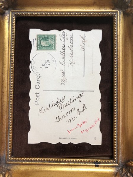 画像4: Postcard　薔薇とスズランのお花 　クロモス　1910年 (4)