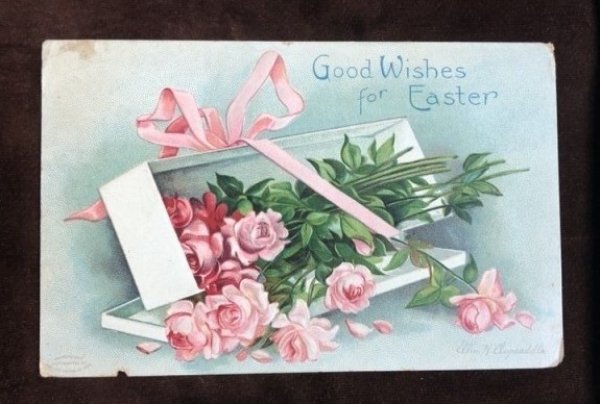 画像2: Postcard　バラのお花箱　Ellen Clapsaddle (2)