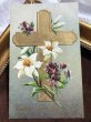 画像2: ▼SALE 500▼　Postcard 　イースター　十字架とスミレと白百合のお花 (2)