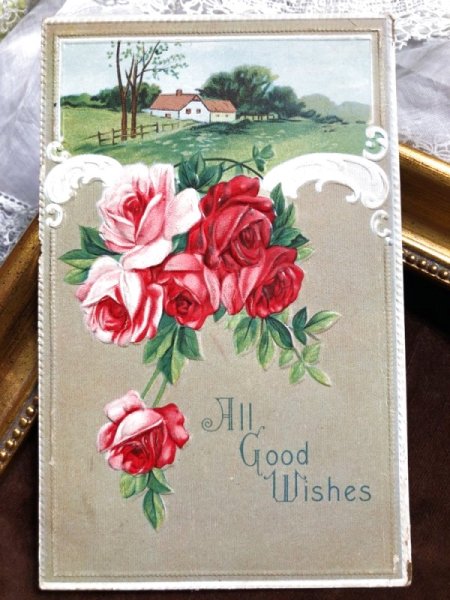 画像2: Postcard　薔薇のお花と風景　 (2)