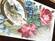 画像3: Postcard　バラのお花と海辺の風景　金の馬蹄　 (3)