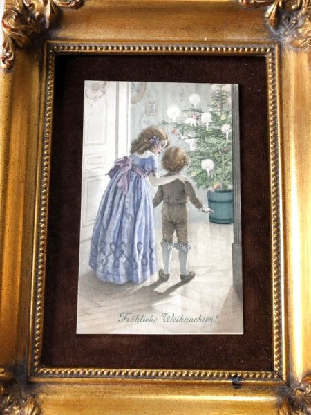 画像3: Postcard クリスマス ツリーに驚く男の子 M.M.VIENNE (未使用) (3)