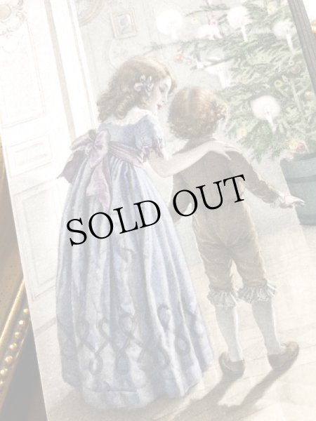 画像1: Postcard　クリスマス　ツリーに驚く男の子　M.M.VIENNE　（未使用） (1)