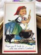 画像2: Postcard 　お料理をしている魔女の女の子と黒猫　イギリス (2)