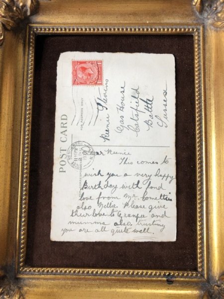 画像3: Postcard  スミレのお花飾りを作る女の子 Ellen Clapsaddle イギリス1928年 (3)