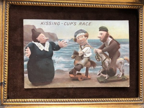 画像2: Postcard  お人形さんの競馬レース KISSING CUP'S RACE イギリス1910年 (2)
