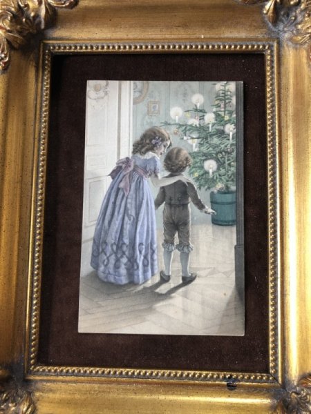 画像3: Postcard　クリスマス　ツリーに驚く男の子　M.M.VIENNE　（未使用） (3)