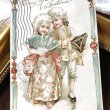画像1: Postcard　バレンタイン　ドレスの女の子と男の子　アメリカ1903年 (1)