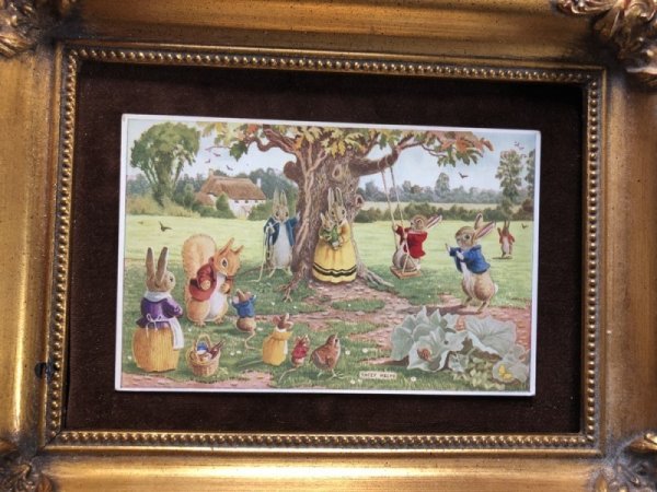 画像3: Postcard  森の動物さんのブランコ遊び　Racey Helps　未使用 (3)