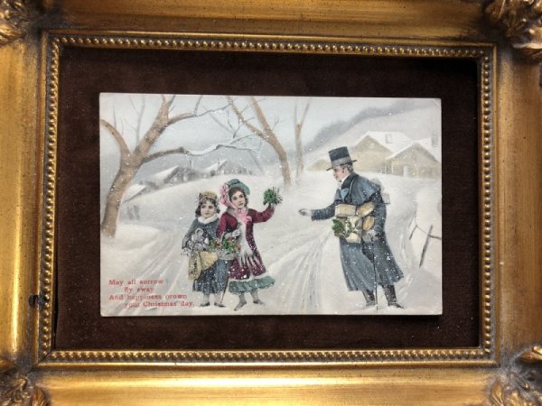 画像3: Postcard　クリスマス　女の子と紳士　V.K.VIENNE (3)
