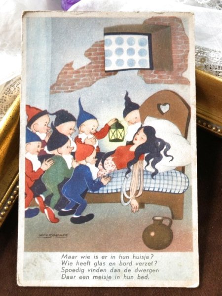 画像2: Postcard 白雪姫と七人の小人 Willy Schermele オランダ (2)