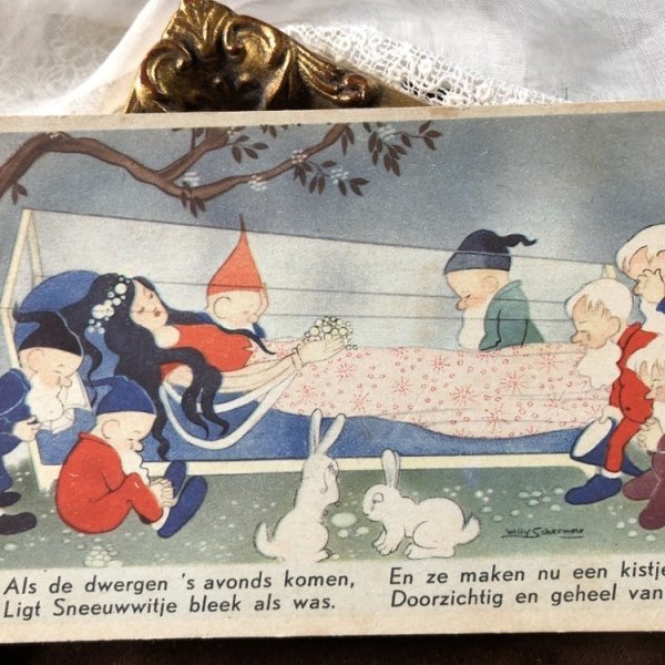 画像1: Postcard　白雪姫と七人の小人　Willy Schermele　オランダ (1)