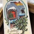 画像1: Postcard　クリスマス　ツリーのある家とヤドリギ　 (1)
