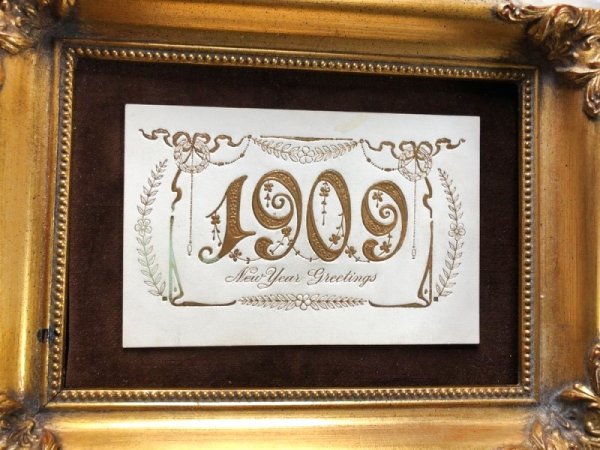 画像3: Postcard 新年祝い New Year 1909年 (未使用) (3)