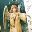 画像1: Postcard　クリスマス　天使の女の子とツリー　アメリカ1909年 (1)
