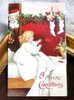 画像2: Postcard　クリスマス　プレゼントを見て喜ぶ女の子　サンタさん　Ellen Clapsaddle　（未使用） (2)