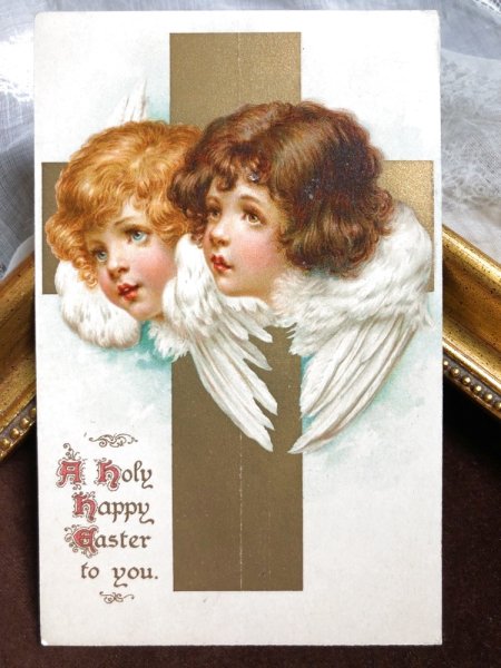 画像2: Postcard 2人の天使  Ernest Nister社 (2)