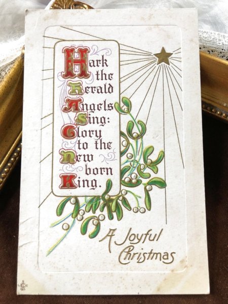 画像2: ▼SALE 500▼ Postcard クリスマス ヤドリギ (2)