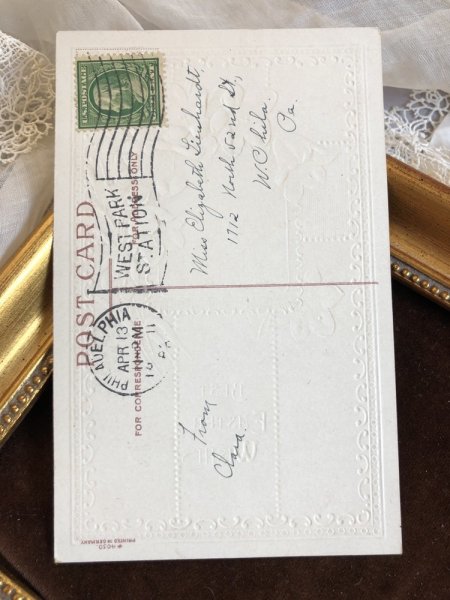 画像4: ▼SALE 500▼ Postcard お花 1911年 (4)