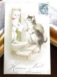 画像2: Postcard　猫の郵便配達屋さん　フランス1905年頃 (2)
