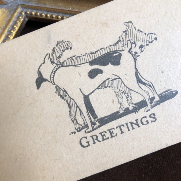 画像2: ▼SALE 500▼ Ephemera 犬同士のご挨拶 しおり (2)