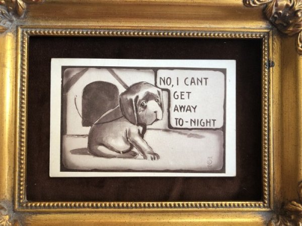 画像2: ▼SALE 500▼ Postcard 繋がれて泣いている犬  (2)