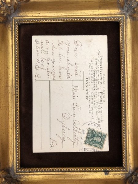 画像4: Postcard  イースター 卵を運ぶうさぎの紳士 アメリカ1907年 (4)