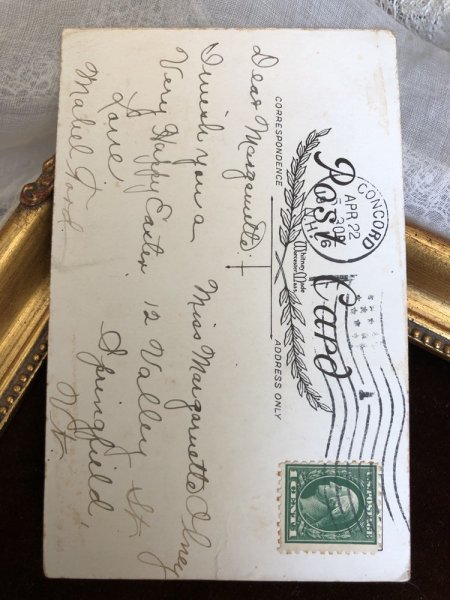 画像3: Postcard  イースター 女の子と黄色のリボンの女の子 アメリカ1916年 (3)