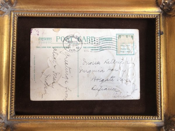 画像4: Postcard  イースター 大きな卵 ウサギさんとヒヨコさん 1910年 (4)