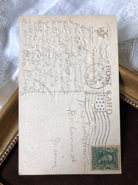 画像3: Postcard クリスマス ホーリーとヤドリギと3つのベル Ellen Clapsaddle 1909年   (3)