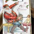 画像1: ▼SALE 500▼ Postcard　クリスマス　お人形さんをペイントするサンタクロース　1912年 (1)