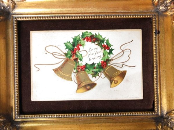 画像2: Postcard　クリスマス　ホーリーと３つのベル　Ellen Clapsaddle    (2)