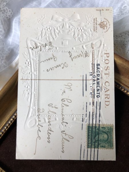 画像4: Postcard クリスマス 帽子の女の子  (4)