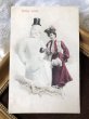画像2: Postcard　雪だるまと腕を組む女性　ハンガリー　ウィーン趣味風 (2)