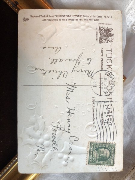 画像3: Postcard クリスマス ホーリー アメリカ1911年 (3)