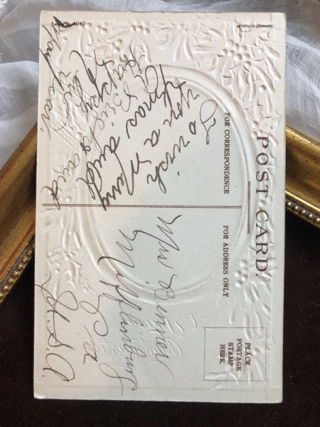 画像2: Postcard クリスマス ホーリーと教会の雪景色  (2)